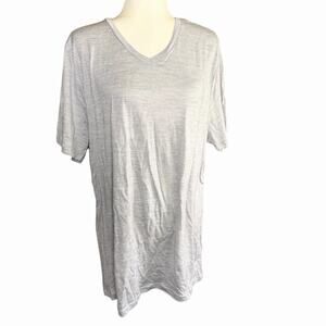 Unbound 100% Merino Men's Crewneck Tshirt S/S 2XL XXL Gray Athleisure Athletic R